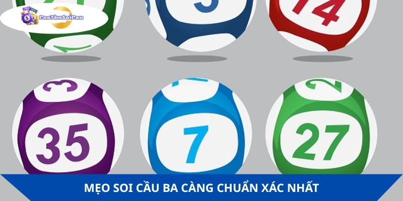 Các mẹo soi cầu ba càng thường gặp